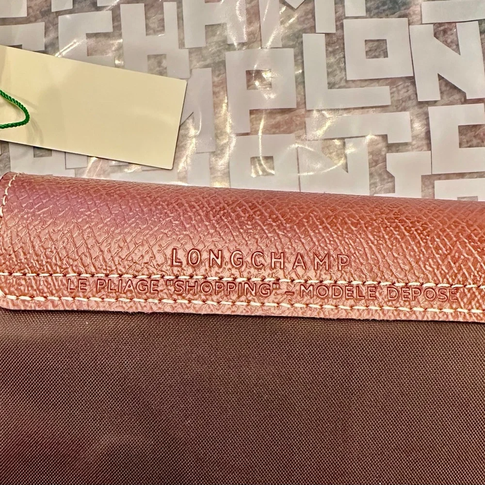 Longchamp Brown Foldable Nylon Tote “Le Pliage” - Picture 7 of 10